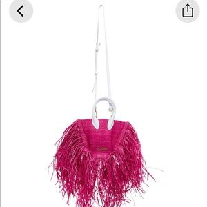 Jacquemus Pink Shoulder Fringe Bag